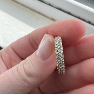 Pave’ 14k Gold eternity band - Size 5 3/4